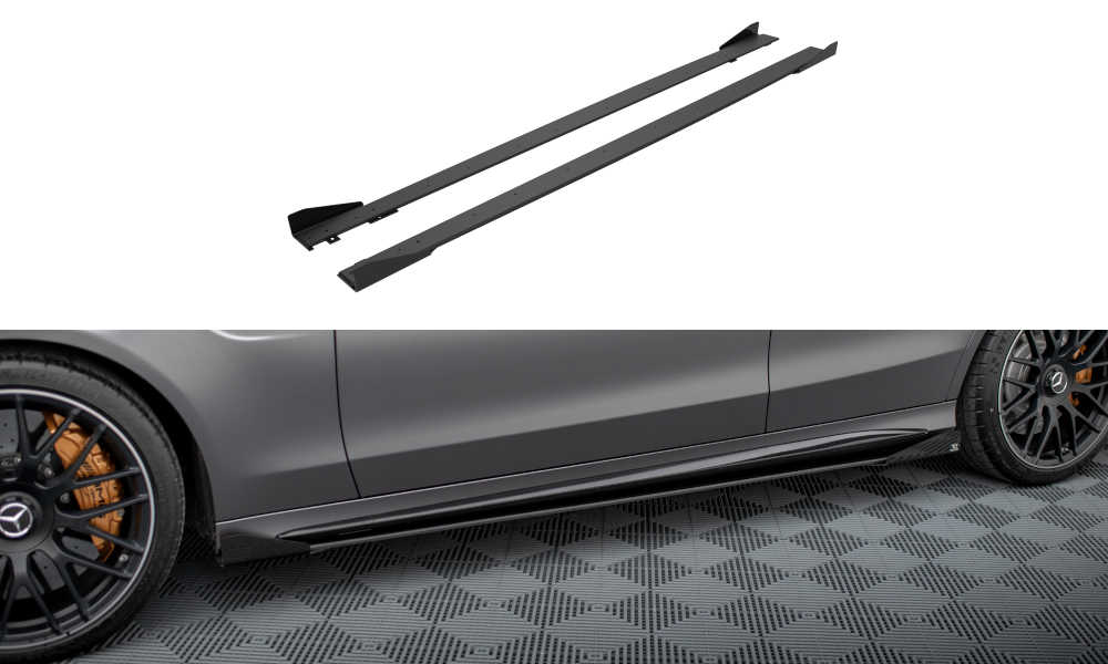 Zijskirts met Canards Street Pro Mercedes AMG C63 Sedan / Estate FL Maxton