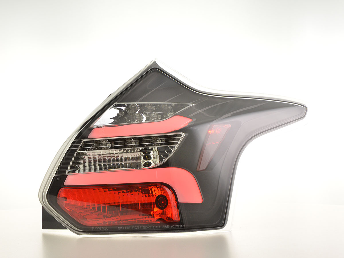 Taillights Ford Focus III 5 door 2011- LED red/Smoke