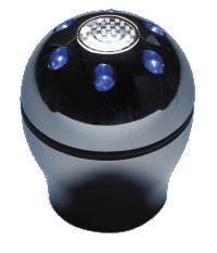 Schakelpook GearKnob/Reverse Chrome with 6 blue LED