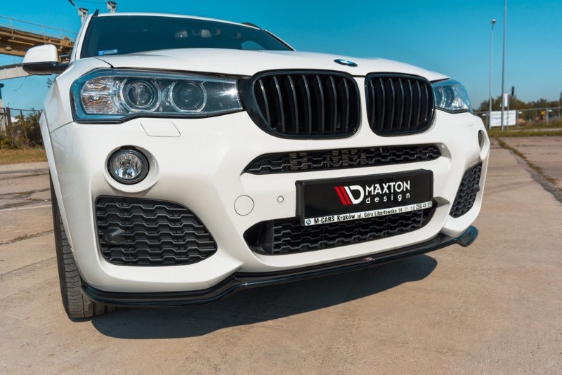 Voorspoiler BMW X3 F25 M-Pack Facelift Glanzend Zwart