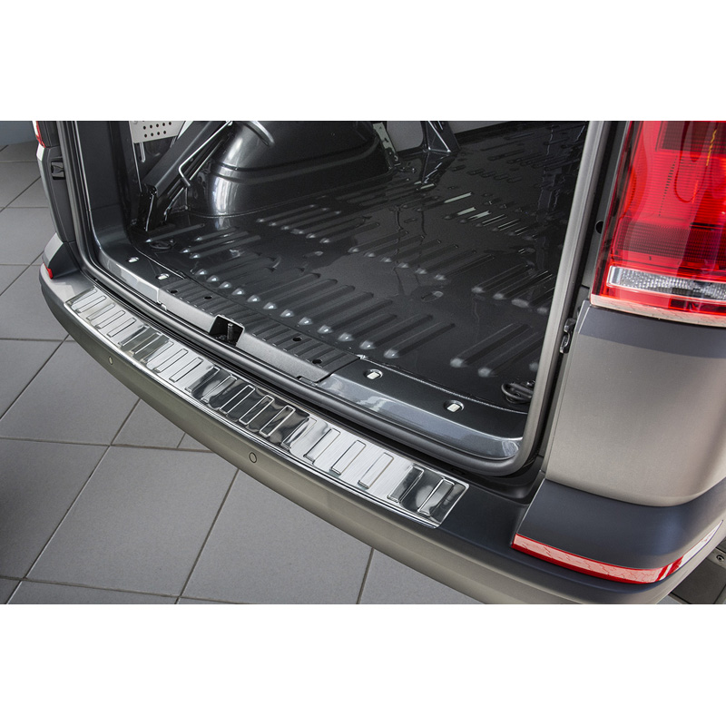 RVS Achterbumperprotector  Volkswagen Transporter T6 2015-2019 & FL 2019-2020 & T6.1 2020-2022  (met achterklep) 'Ribs'