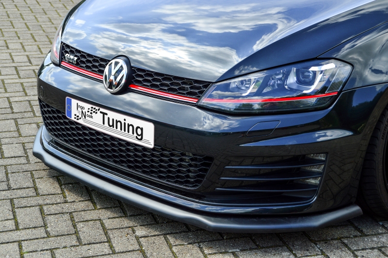 Voorspoiler Volkswagen Golf 7 GTI GTD 13-17 Glans Zwart