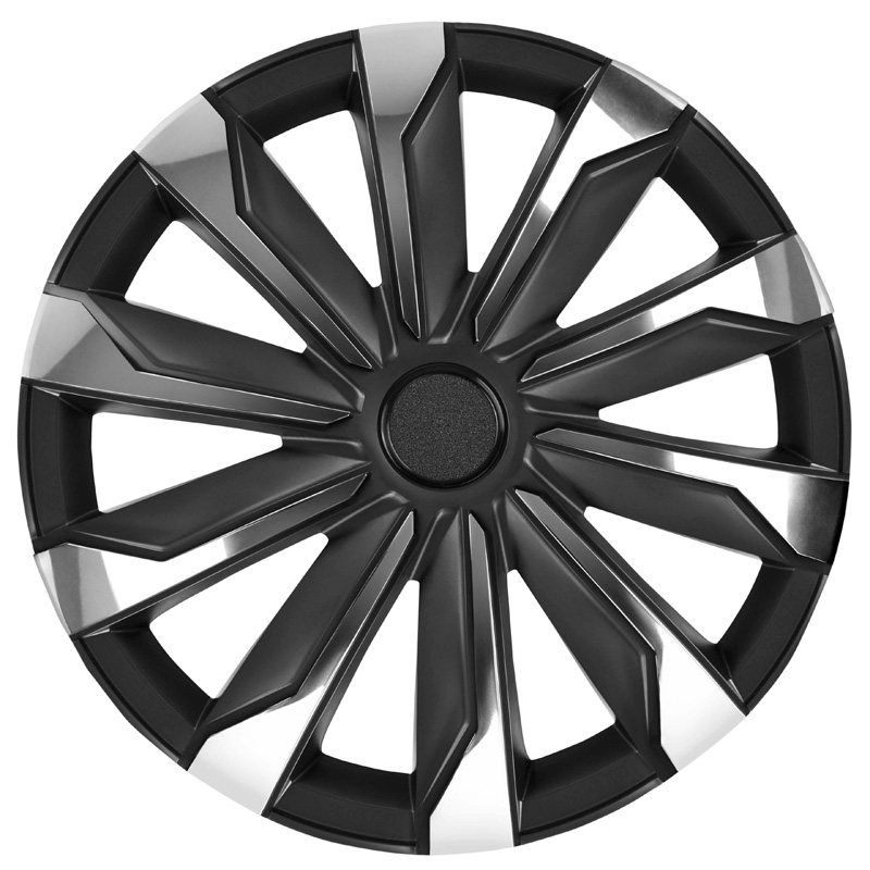4-Delige Wieldoppenset Typhoon 16-inch chroom/zwart