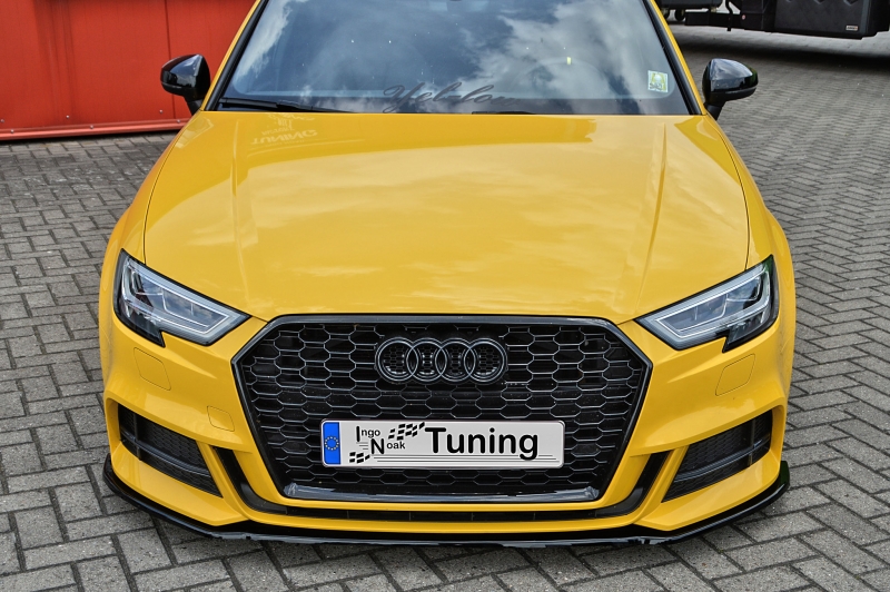 Voorspoiler Audi A3 8V S-line S3 Limousine Glans Zwart