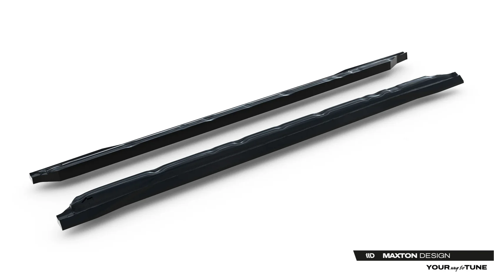 Zijskirt Audi A3 Sedan 8Y Facelift Maxton Glanzend zwart