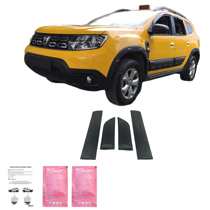 Deurpanelen  Dacia Duster II 2018-2024 (Off-Road) - Matzwart