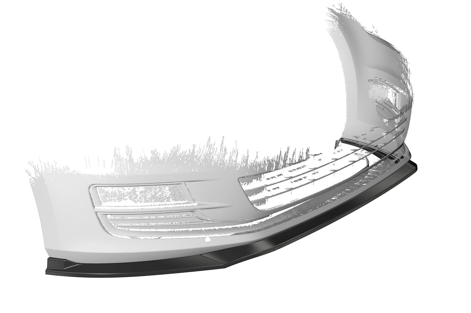 Voorspoiler VW Golf 7 Glans Zwart (08/2012 - 2017, pre-Facelift) van CSR Automotive