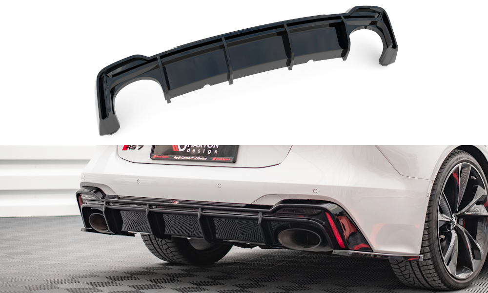 Diffuser Audi RS6 / RS7 C8 Maxton Glanzend Zwart