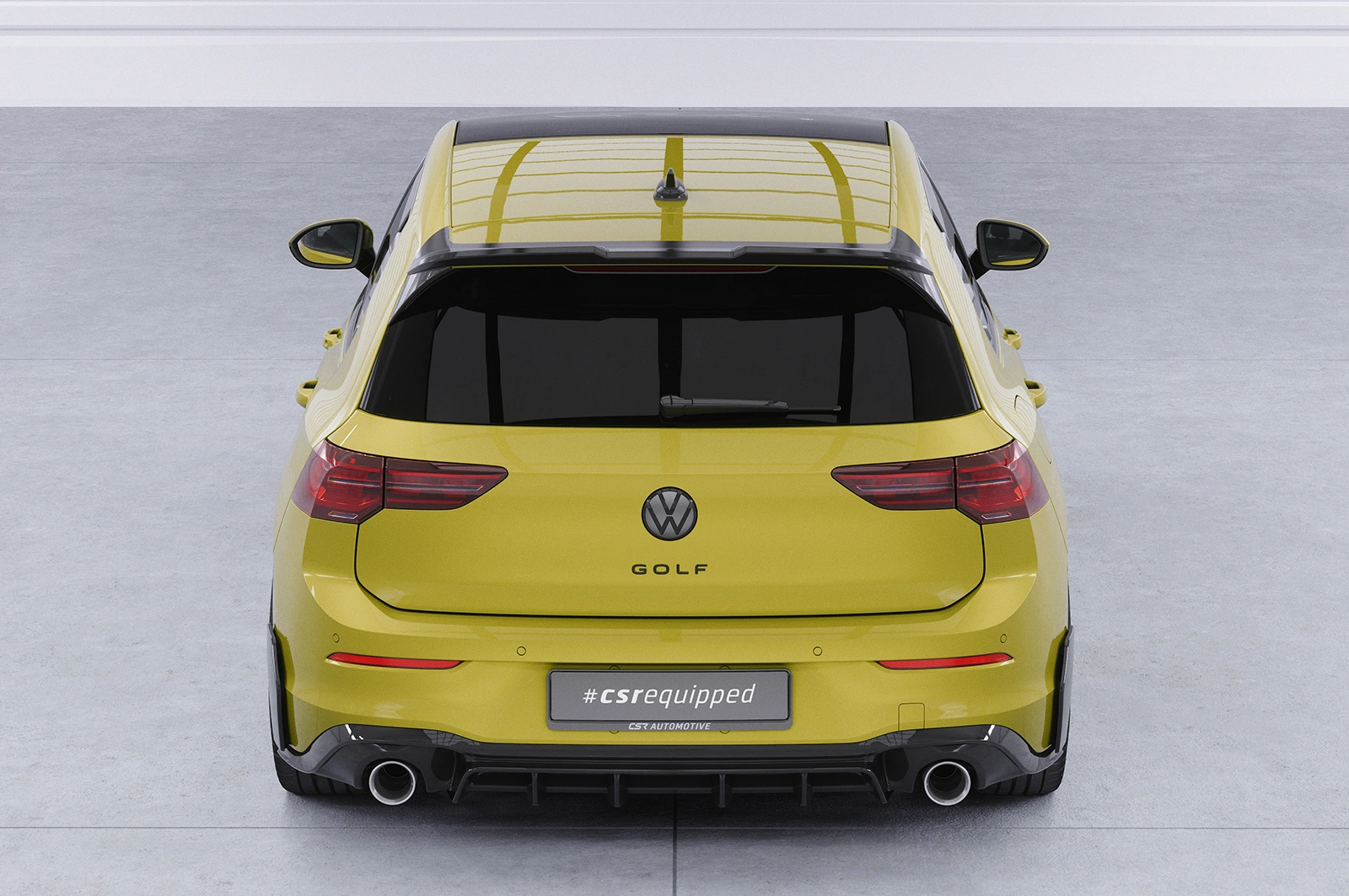 Achterspoiler VW Golf 8 GTI, GTD, GTE, R-Line glans zwart