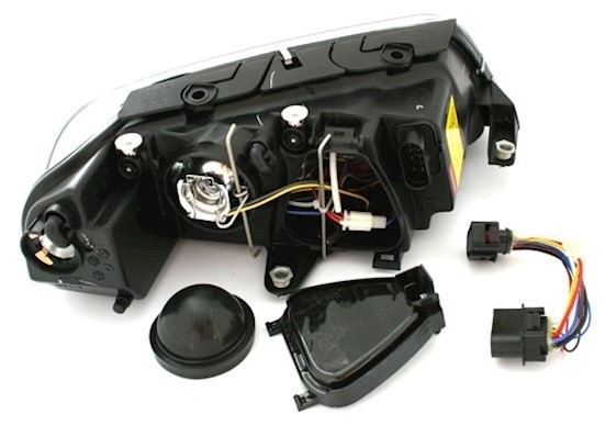 Faros VW Passat 3BG Angel Eyes negro