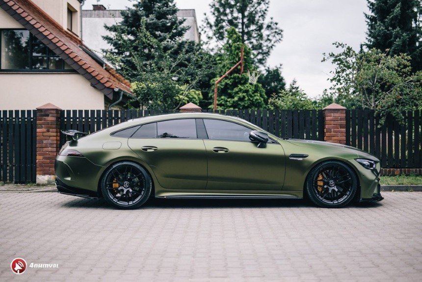 Zijskirts Mercedes AMG GT 63s Maxton Design glans zwart