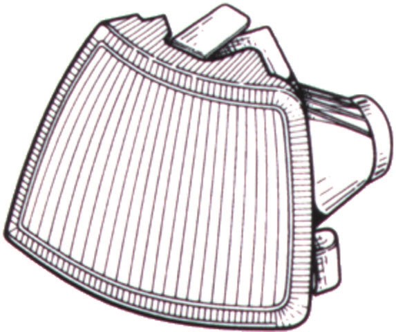 Knipperlicht rechts VECTRA 88-92 WIT GLAS