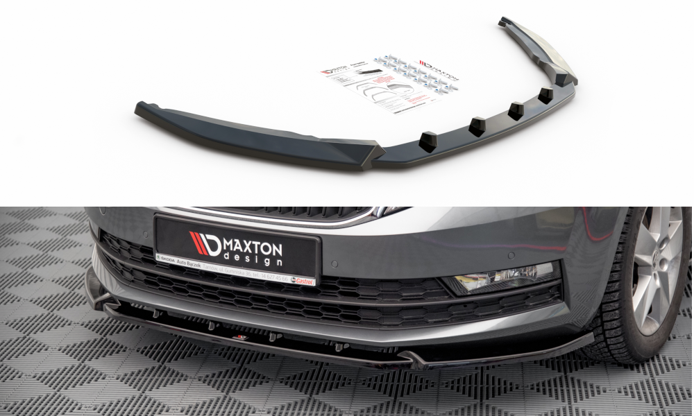 Voor splitter V1 Skoda octavia mk3 Maxton