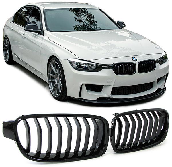 Grill Nieren BMW 3 Serie F30 Zwart Glans