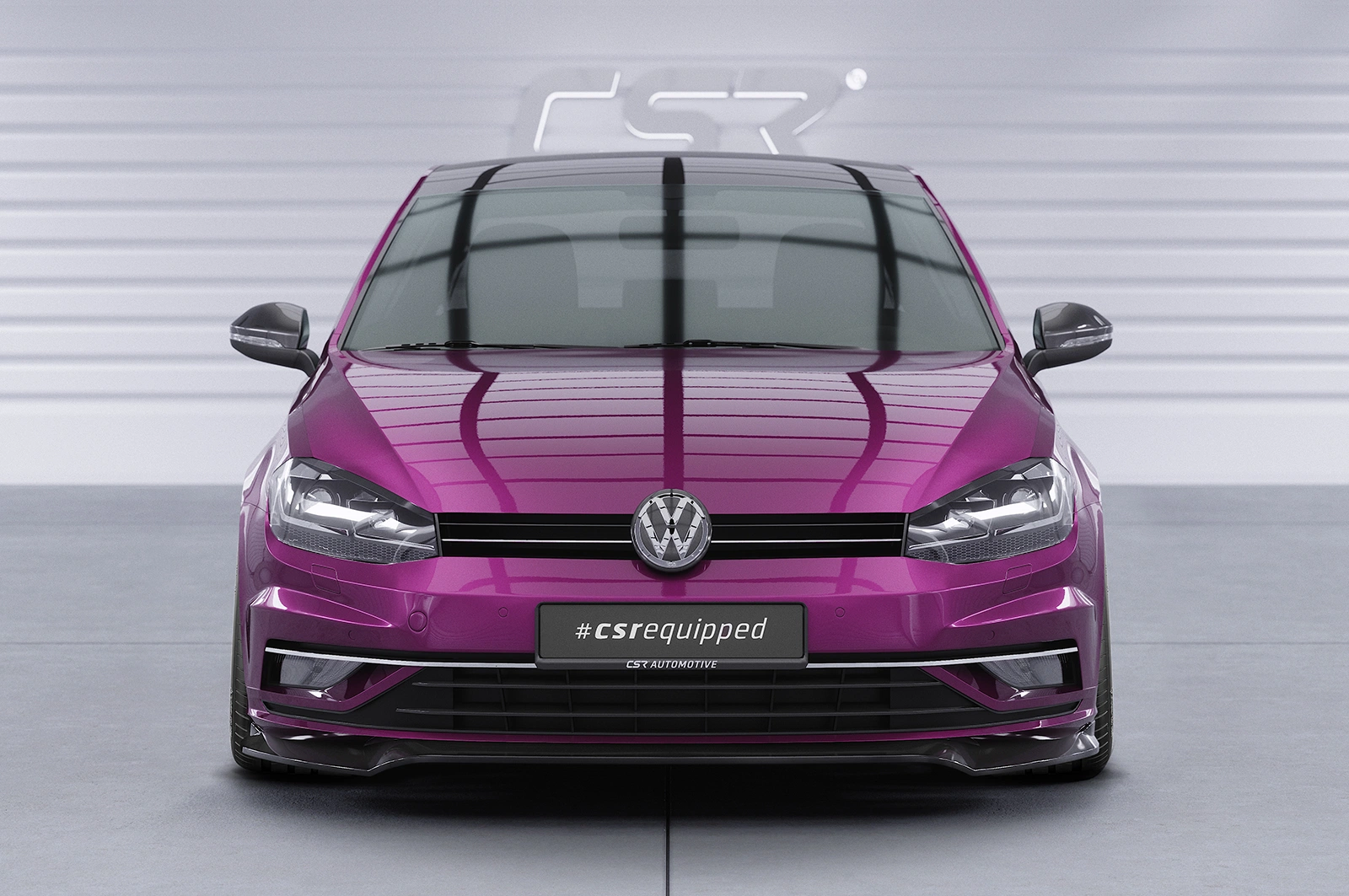 Voorspoiler VW Golf 7 glans zwart – 2017–