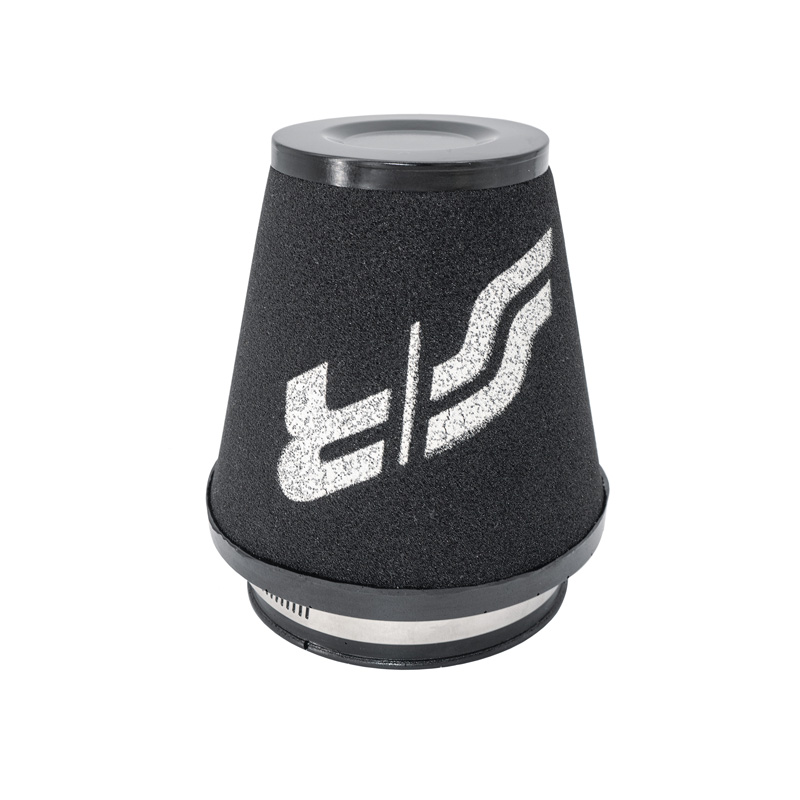 Simoni Racing Schuimluchtfilter Universeel - 124/76mm - Zwart - incl. 3 adapterringen