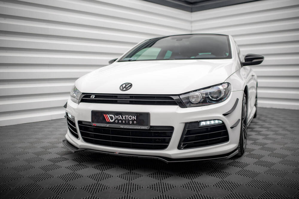 Voorspoiler V.4 Volkswagen Scirocco R Maxton Glans Zwart