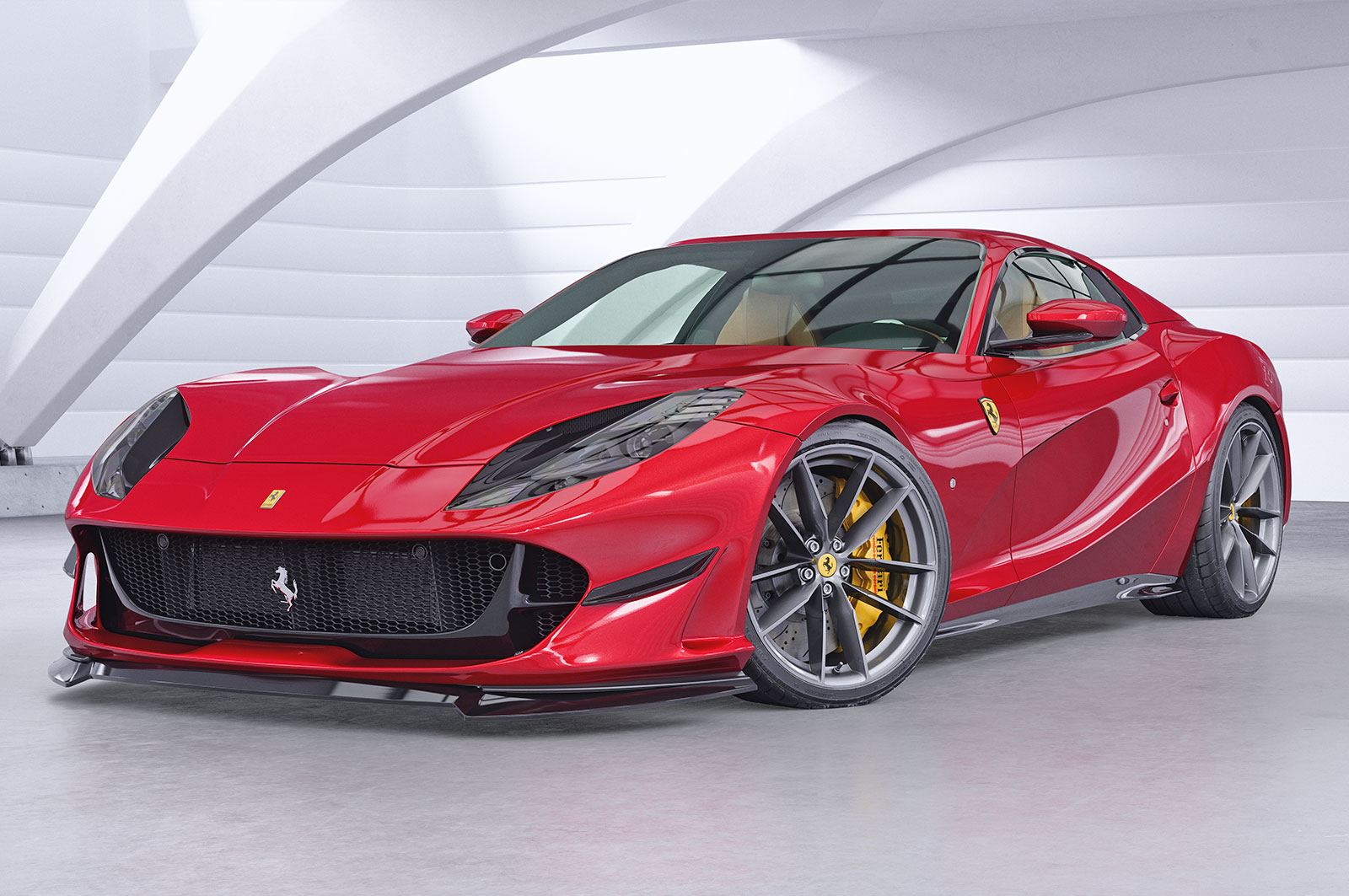 Canard voor Ferrari 812 Superfast / GTS CSR Glanzend Zwart