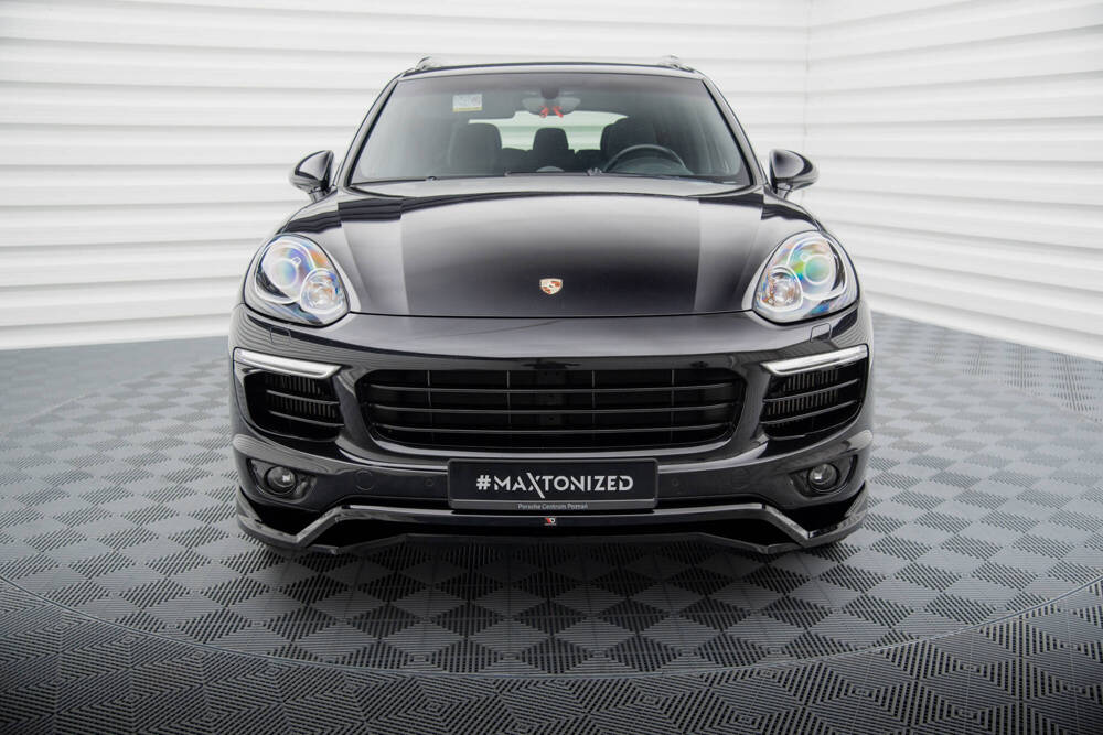 Voorspoiler Porsche Cayenne FL Maxton Glans Zwart