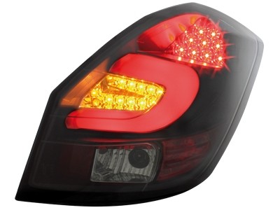 Taillights Skoda Fabia LED 5J 07+ black/smoke