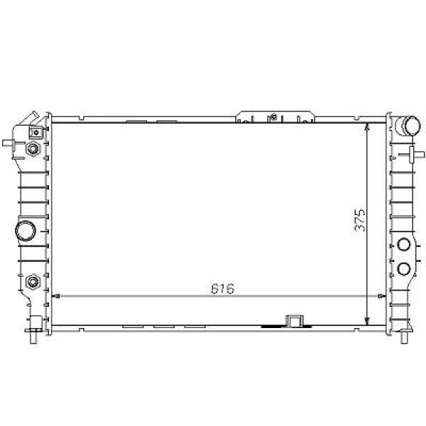 Radiator VECTRA A/CALIBRA 88-95 617x368 1.4 - 2.0.1.7 D. +AC