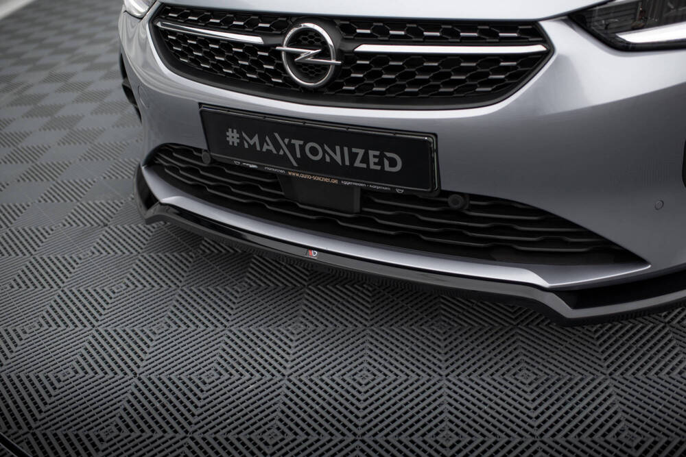 Voorspoiler V.2 Opel Corsa F Maxton Glans Zwart
