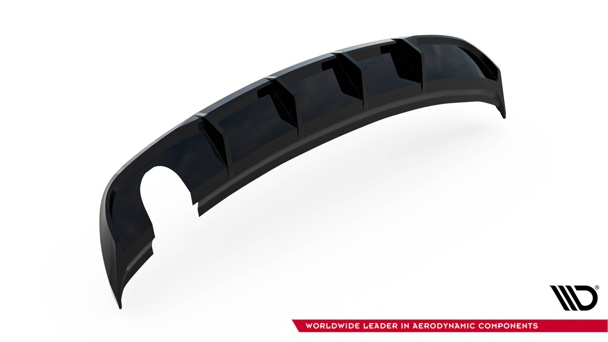 Achter Diffuser passend voor Audi A3 Sedan 8V Facelift Maxton Glanzend zwart