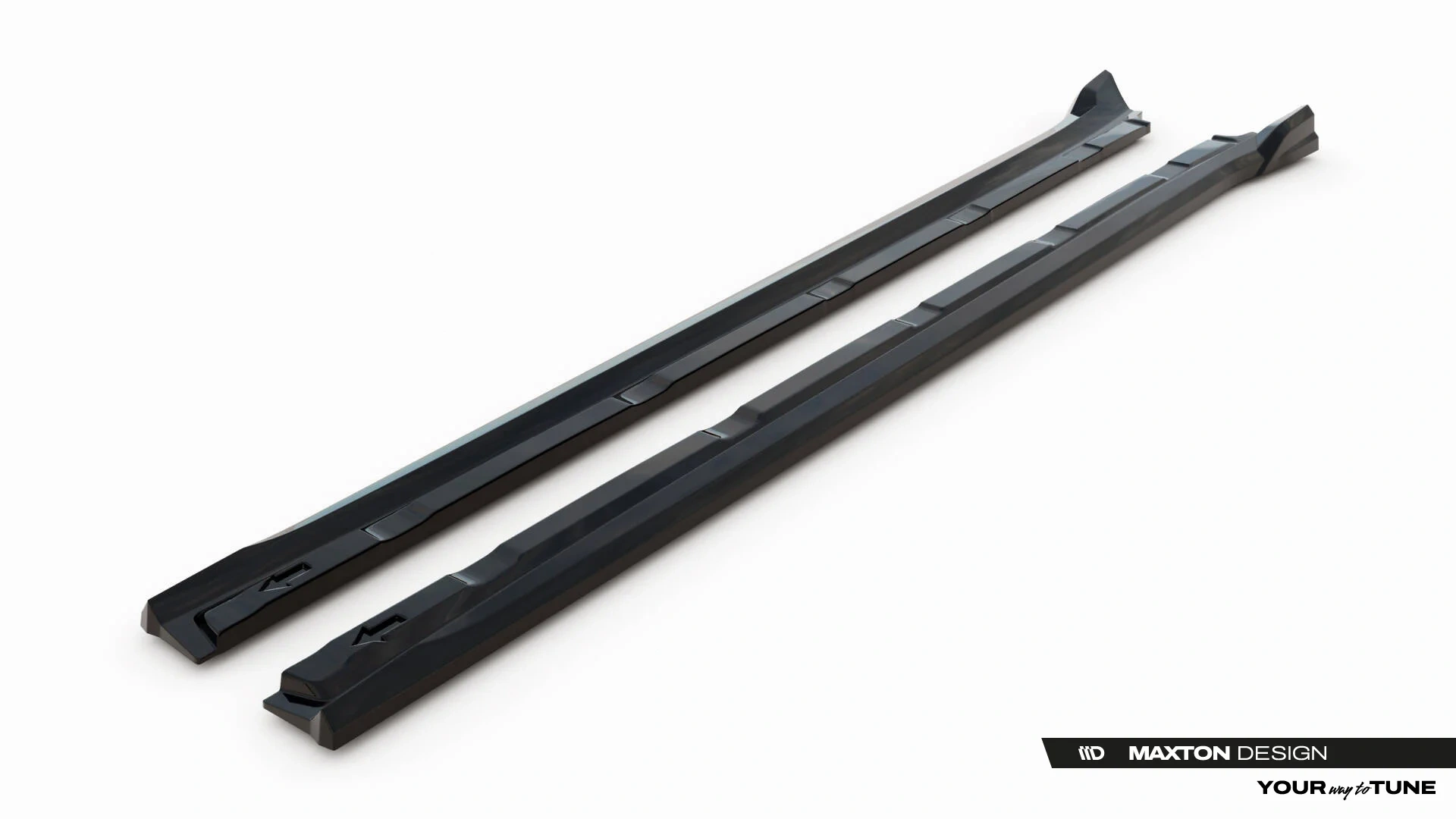 Zijskirts Porsche Cayenne MK3 SUV/Coupe Maxton Glans Zwart