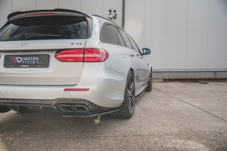 Achter zijskirts Mercedes E63 AMG Estate W213 Maxton Design glans zwart