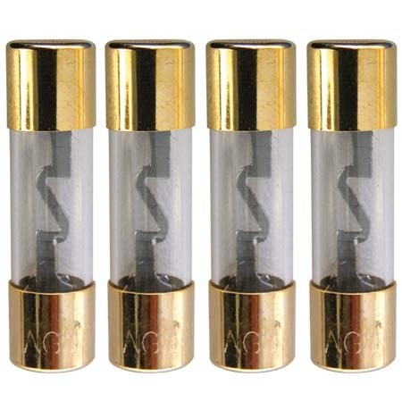 Glaszekering verguld 60A 4stuks