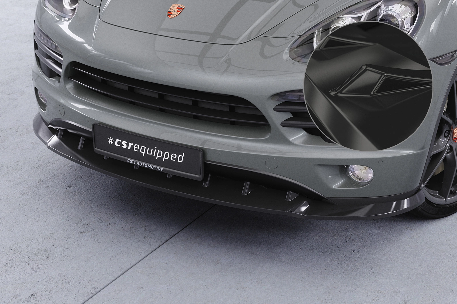 Voorspoiler Porsche Cayenne Typ 92A glans zwart – CSR Automotive (2010-09/2014)