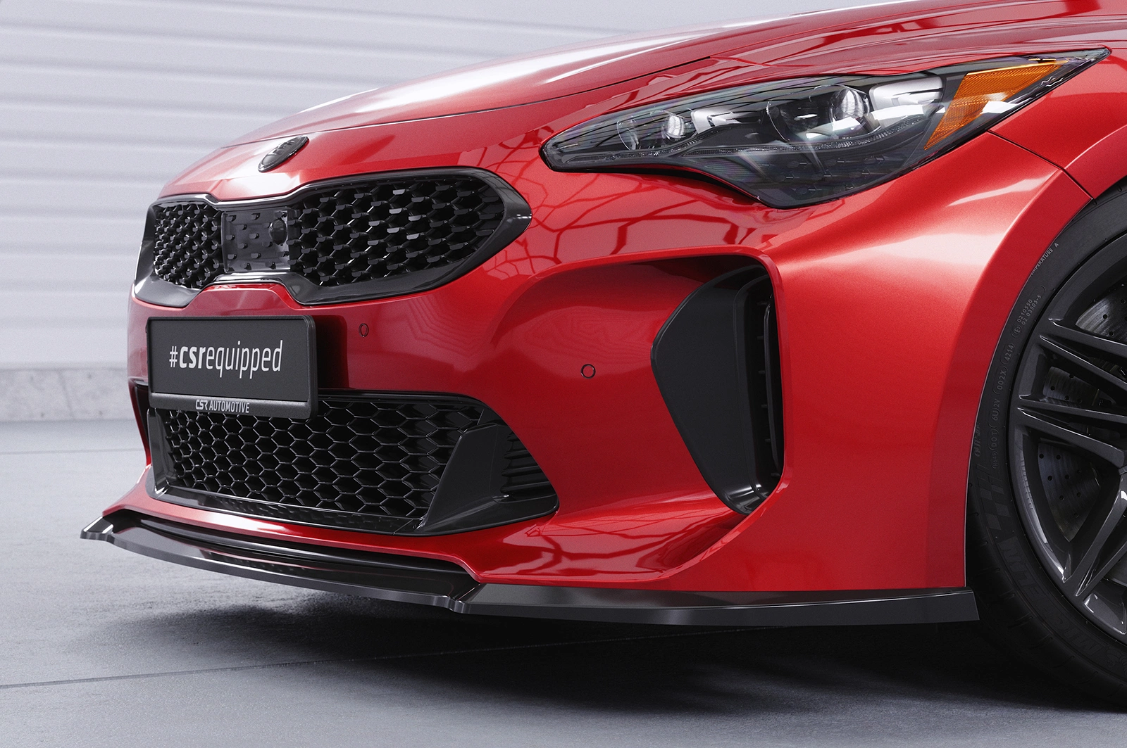 Voorspoiler Kia Stinger GT Glans Zwart – 2017–