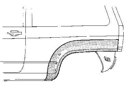 spatbordrand, links VW Polo, 1981-1990