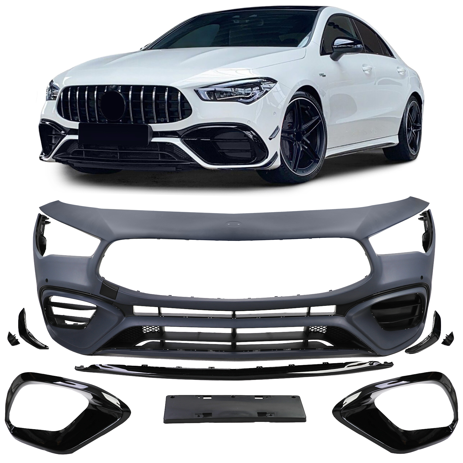 Voorbumper Mercedes CLA C118 X118 CLA45 Design