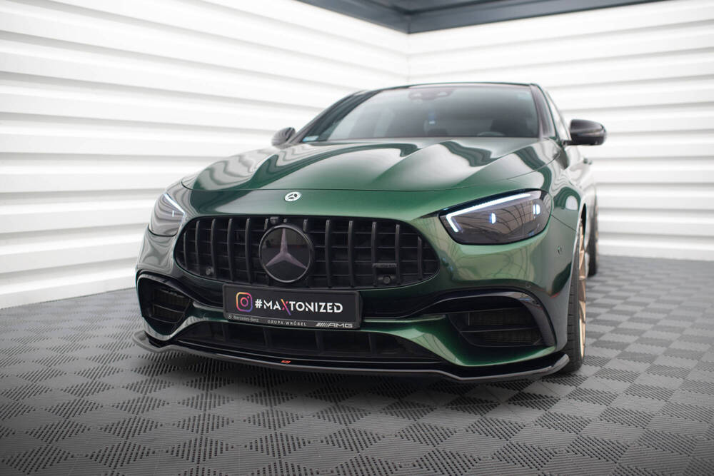 Voorspoiler V.1 Mercedes AMG E63 W213 FL Glans Zwart