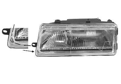 koplamp, H1+H1, rechts, 11/1995-Seat Toledo, 1991-1999