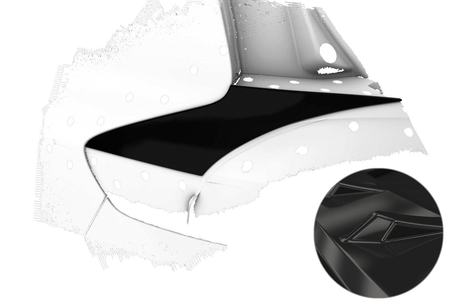 Achterlichtspoiler Opel Zafira C Tourer CSR Glans Zwart
