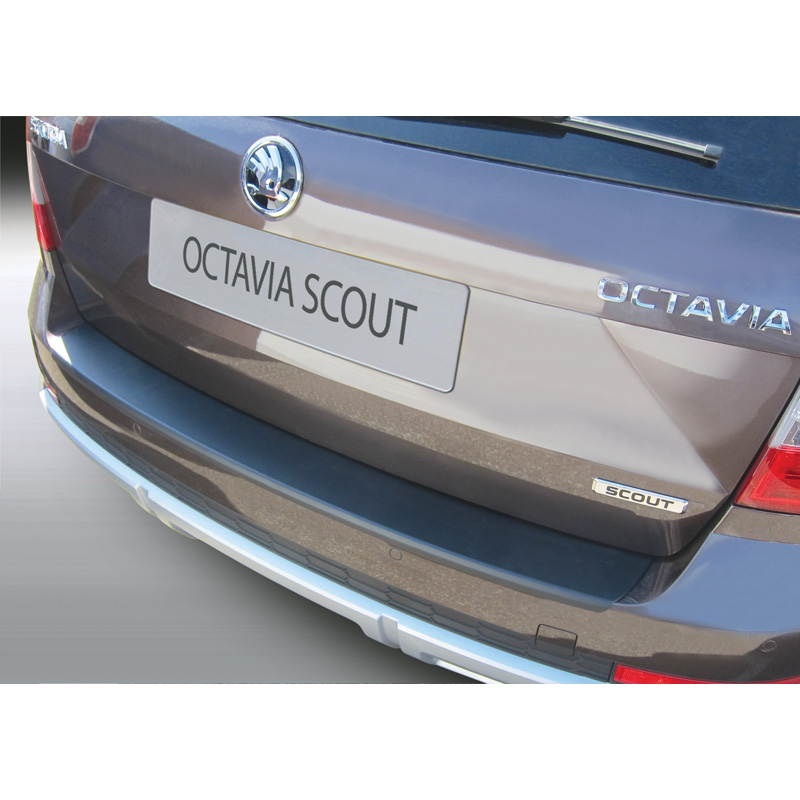 ABS Achterbumper beschermlijst  Skoda Octavia Scout Kombi 6/2013-4/2017 Zwart