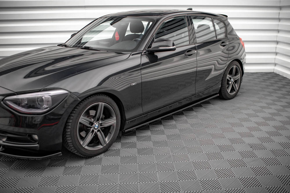 Zijskirts BMW 1-Serie F20  Maxton Glans Zwart