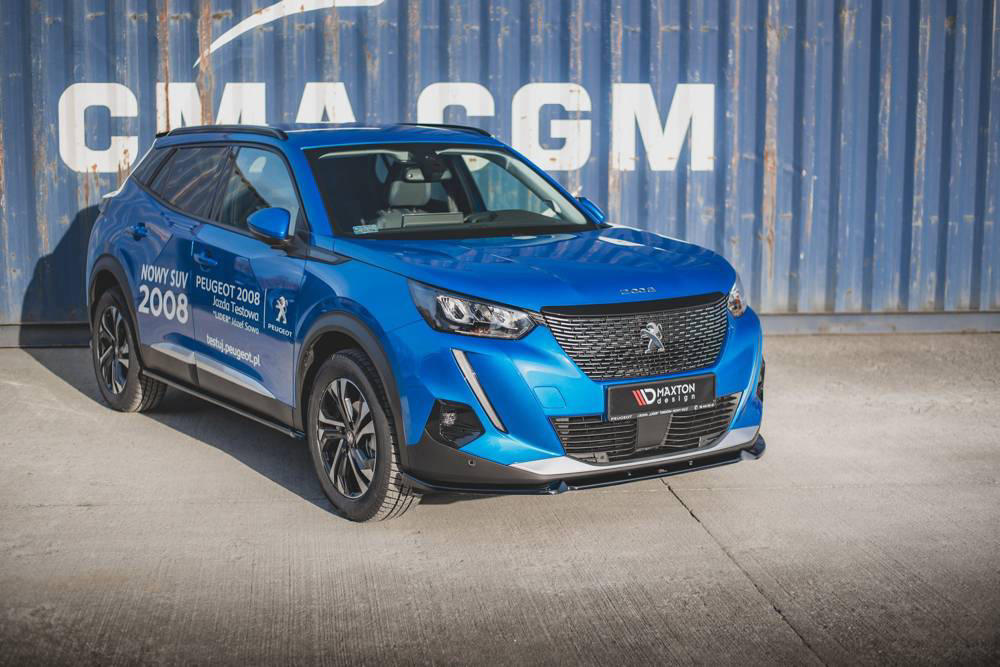 Voorspoiler  Peugeot 2008 MK2 19-.. Glans Zwart