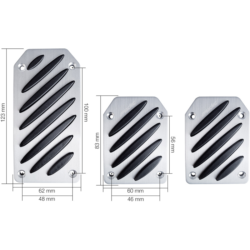 Simoni Racing Set Pedalen Black Stripe - Aluminium + Anti-Slip - Handgeschakeld