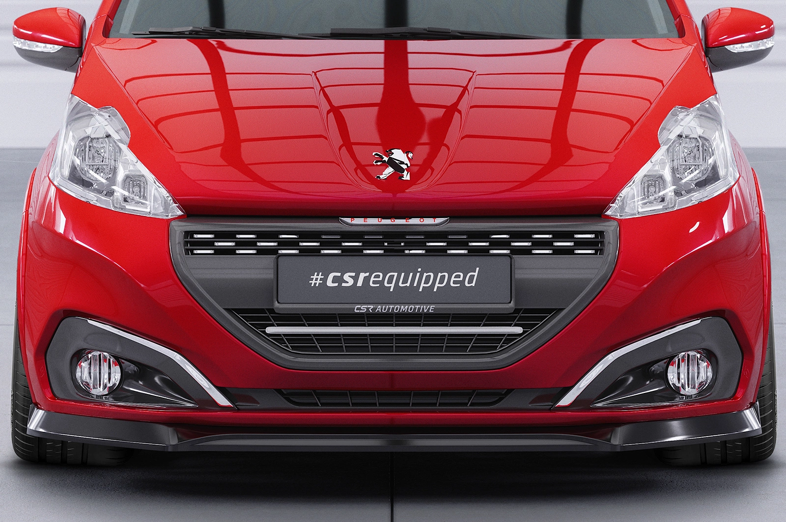 Voorspoiler Peugeot 208 GTi Glans Zwart (10/2014–04/2018 Facelift) CSR