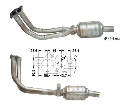 VW POLO 1.0i 1043 cc 33 Kw / 45 cv AAK Magnaflow CAT Bouwjaar: 1