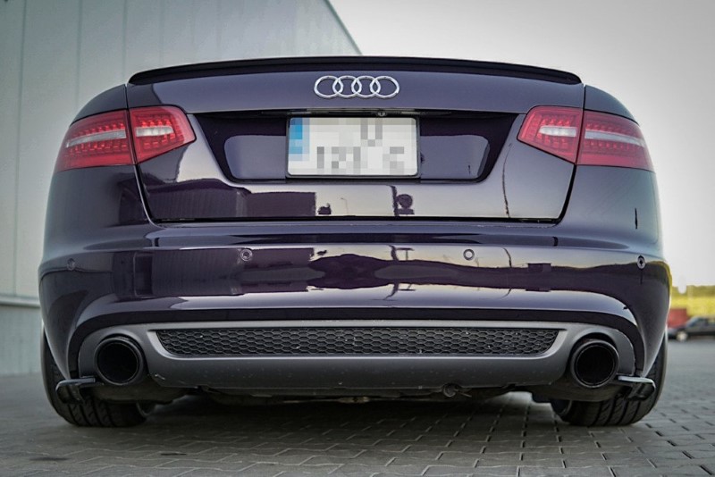 Achterzij Audi A6 S-Line C6 / C6 FL Sedan Glanzend Zwart