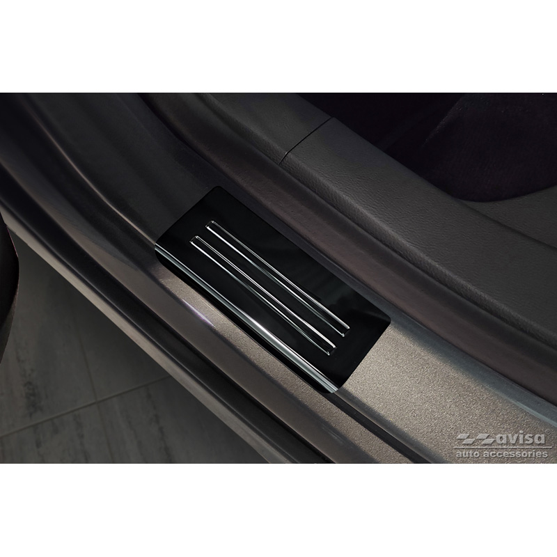 Zwart RVS Instaplijsten  Ford Mondeo V Turnier 2014-2019 & Facelift 2019- 'Hybrid' - 4-delig