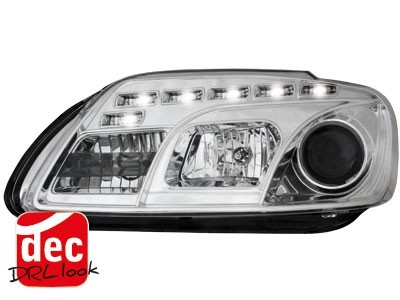 Faros VW Touran Dayline Los ojos del Diablo cromo