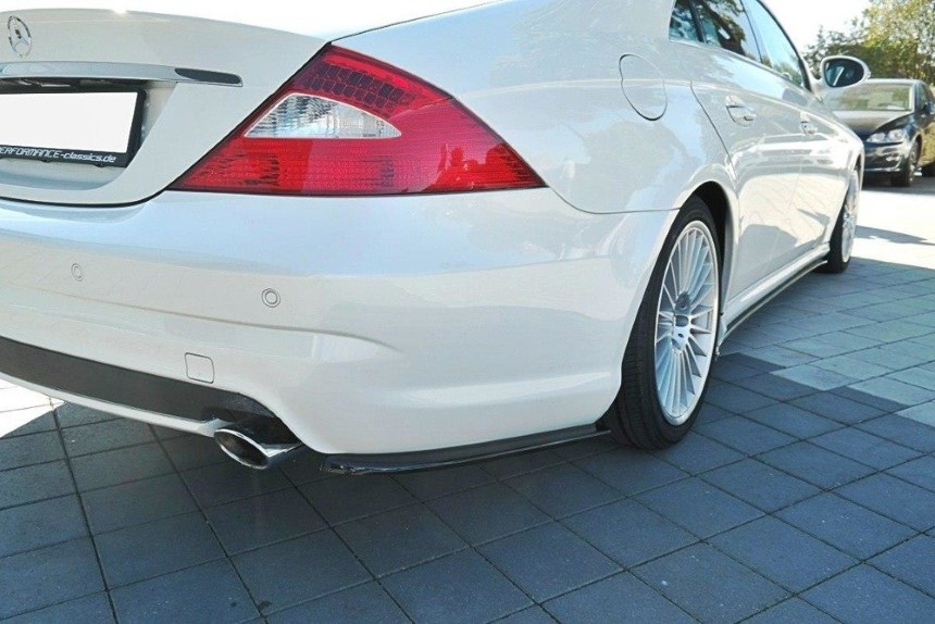 Achter zijskirts Mercedes CLS W219 55 AMG Maxton Design glans zwart
