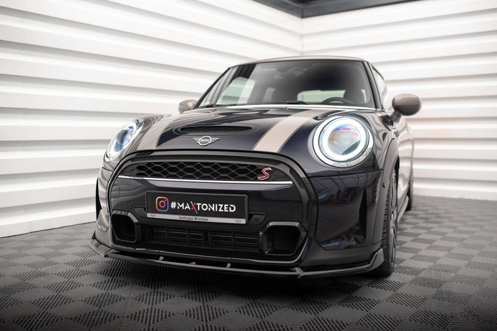 Voorspoiler V.2 Mini Cooper S F56 Facelift 2022 -  Maxton Glans Zwart