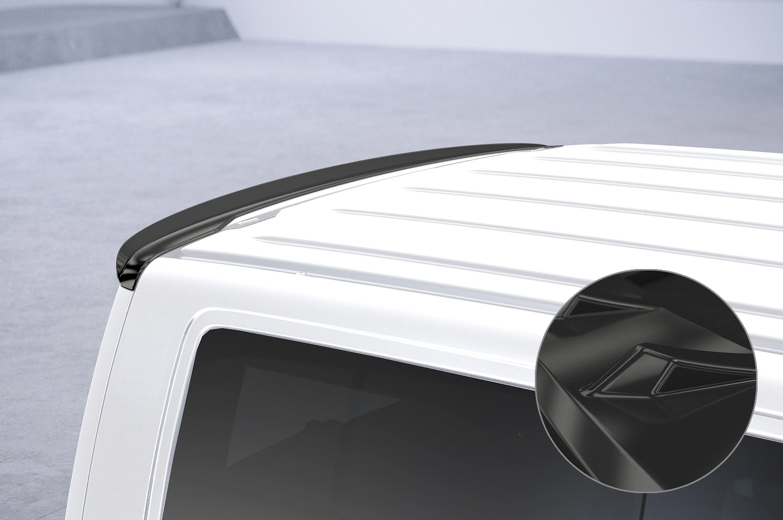 Achterspoiler VW T6 / T6.1 Bus (2015–2019 / 2019–) Glans Zwart – CSR Automotive