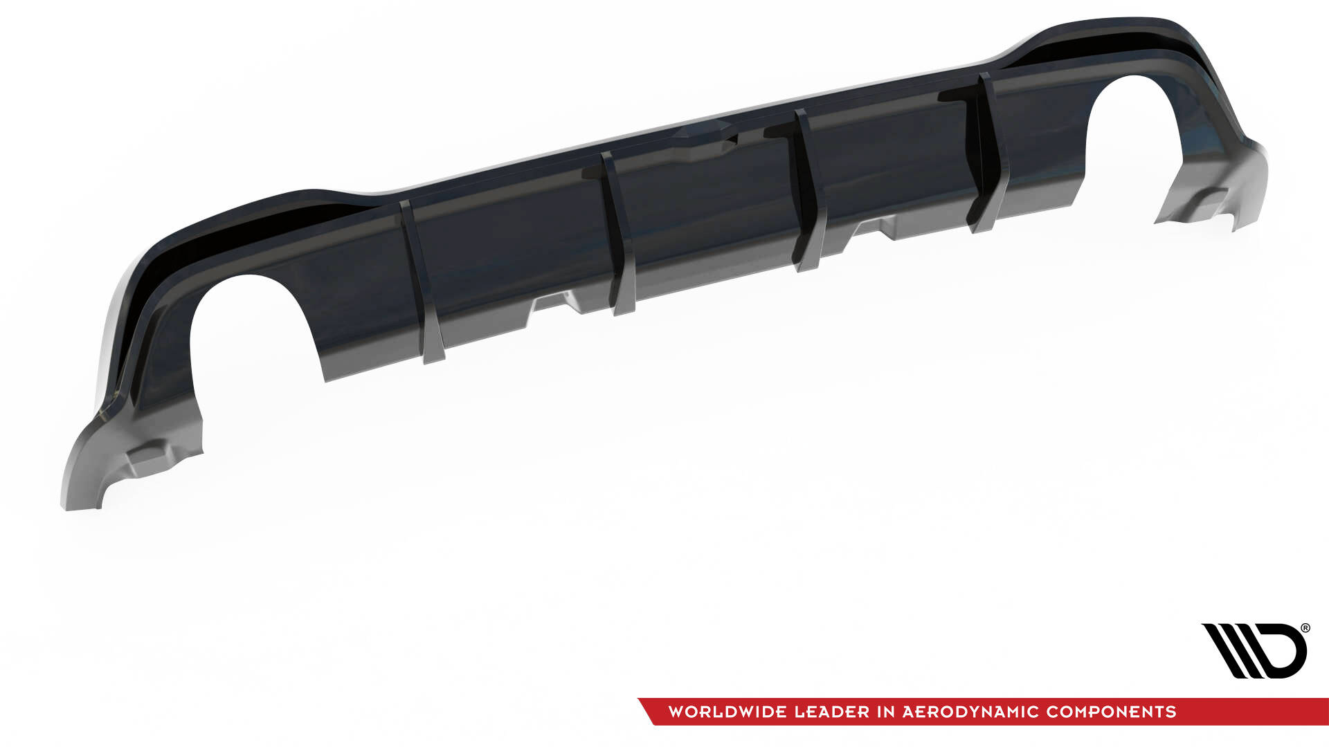 Achter Diffuser Volkswagen Golf GTI Clubsport MK8 Facelift Maxton Glanzend zwart